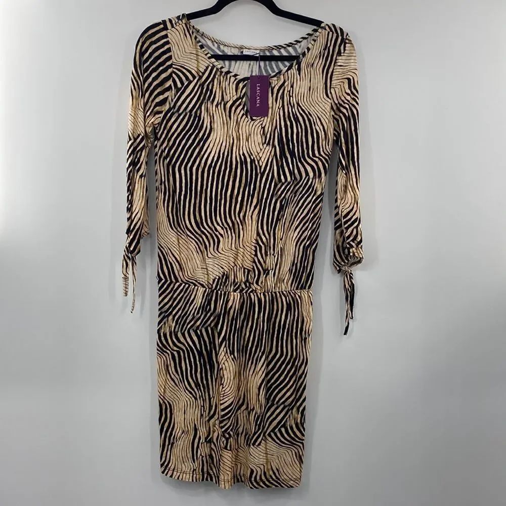 Lascana NWT Brown Black Line Print size: 2